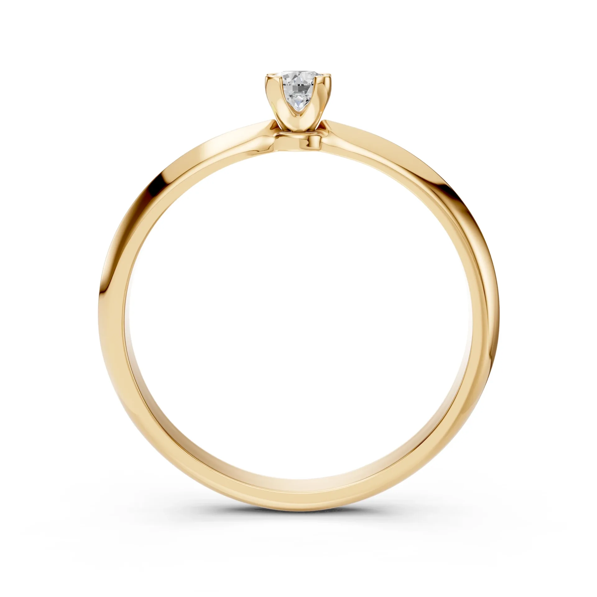 Каблучка Солітер 0.1 ct — 101-10089(3.0) - Зображення 5