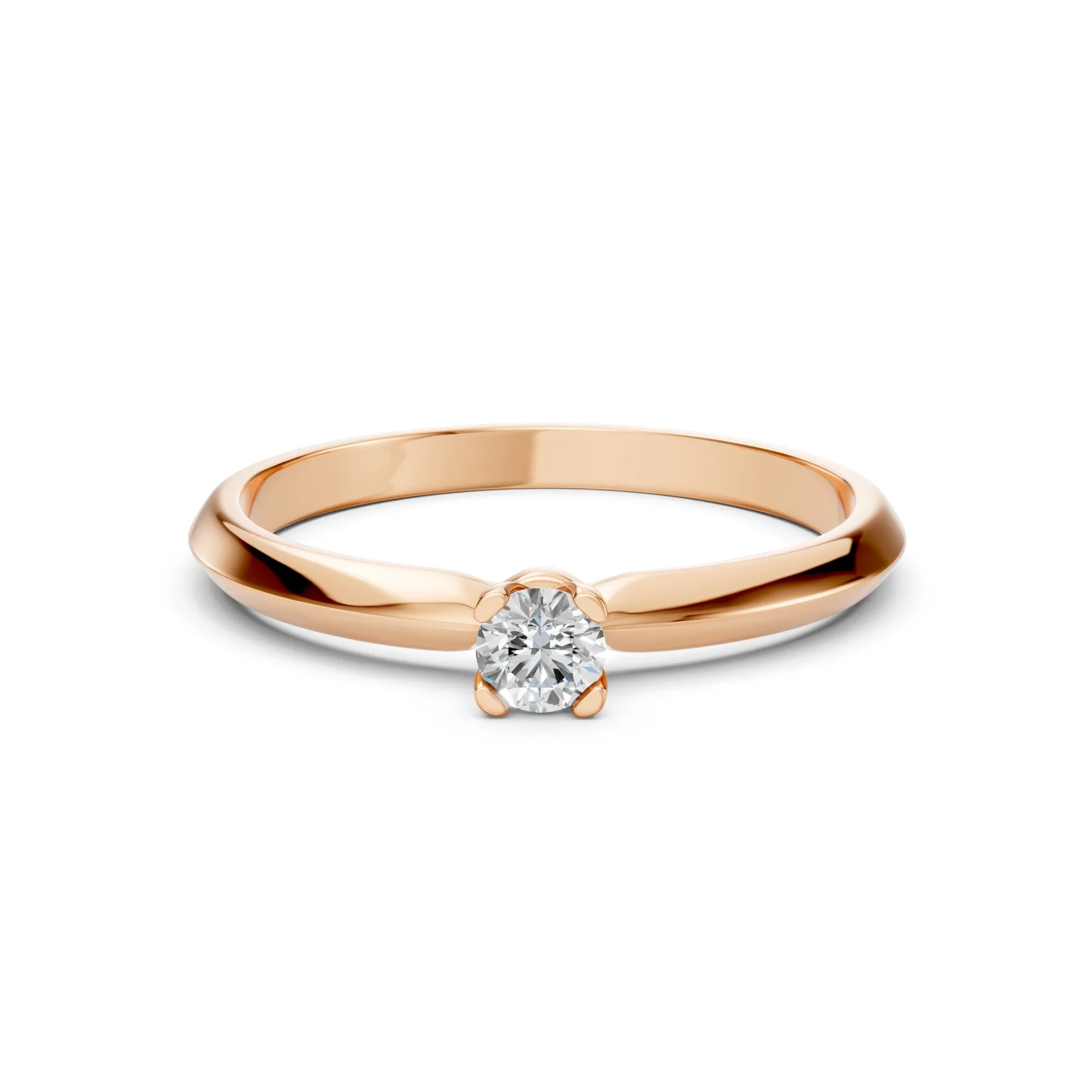 Каблучка Солітер 0.1 ct — 101-10089(3.0) - Зображення 9