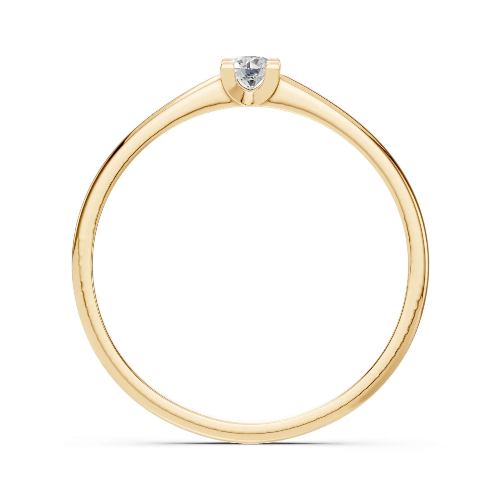 Каблучка Солітер 0.1 ct — 101-10117(3.0) - Зображення 5
