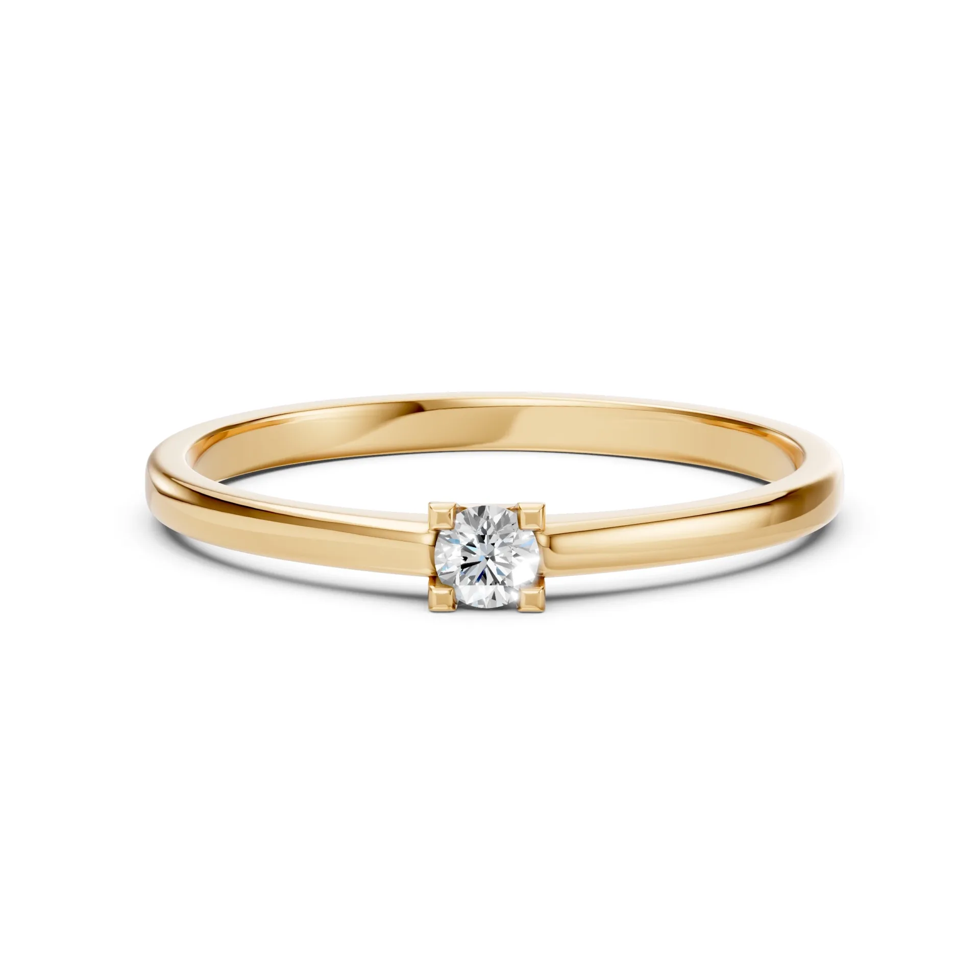 Каблучка Солітер 0.1 ct — 101-10117(3.0) - Зображення 6