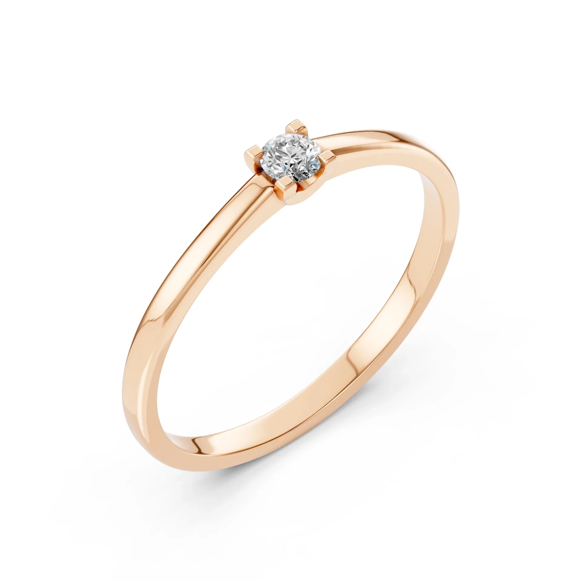 Каблучка Солітер 0.1 ct — 101-10117(3.0) - Зображення 7