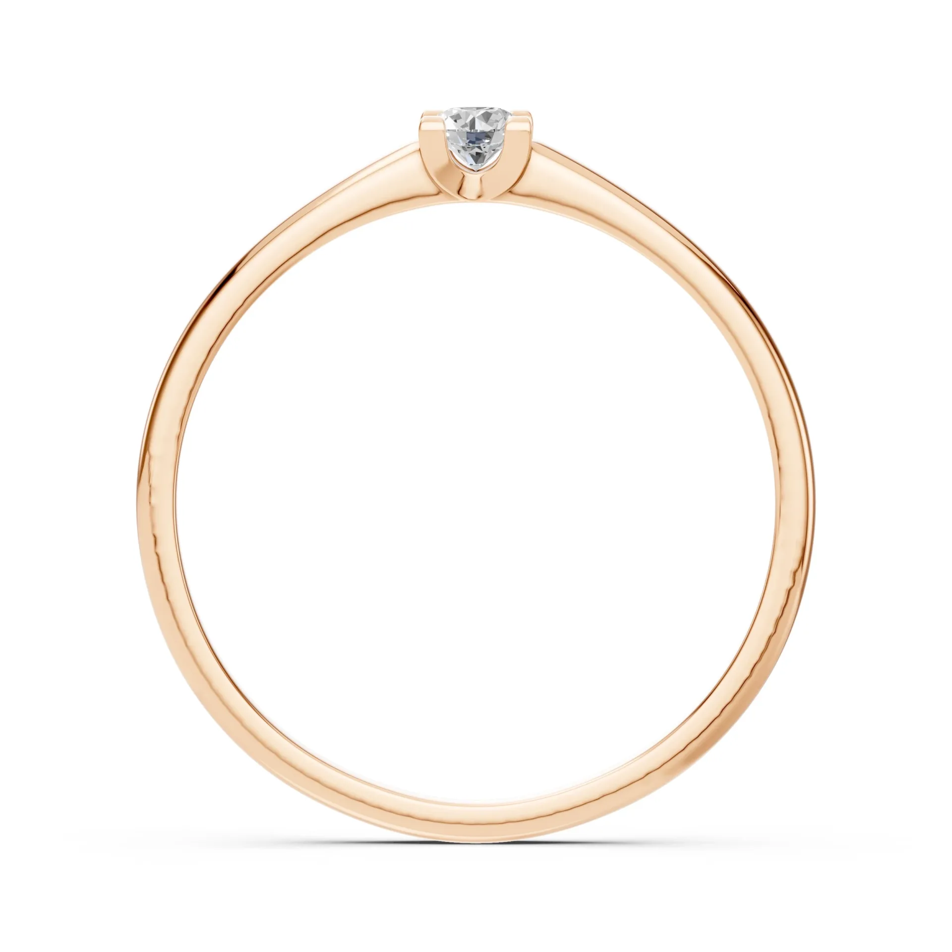 Каблучка Солітер 0.1 ct — 101-10117(3.0) - Зображення 8