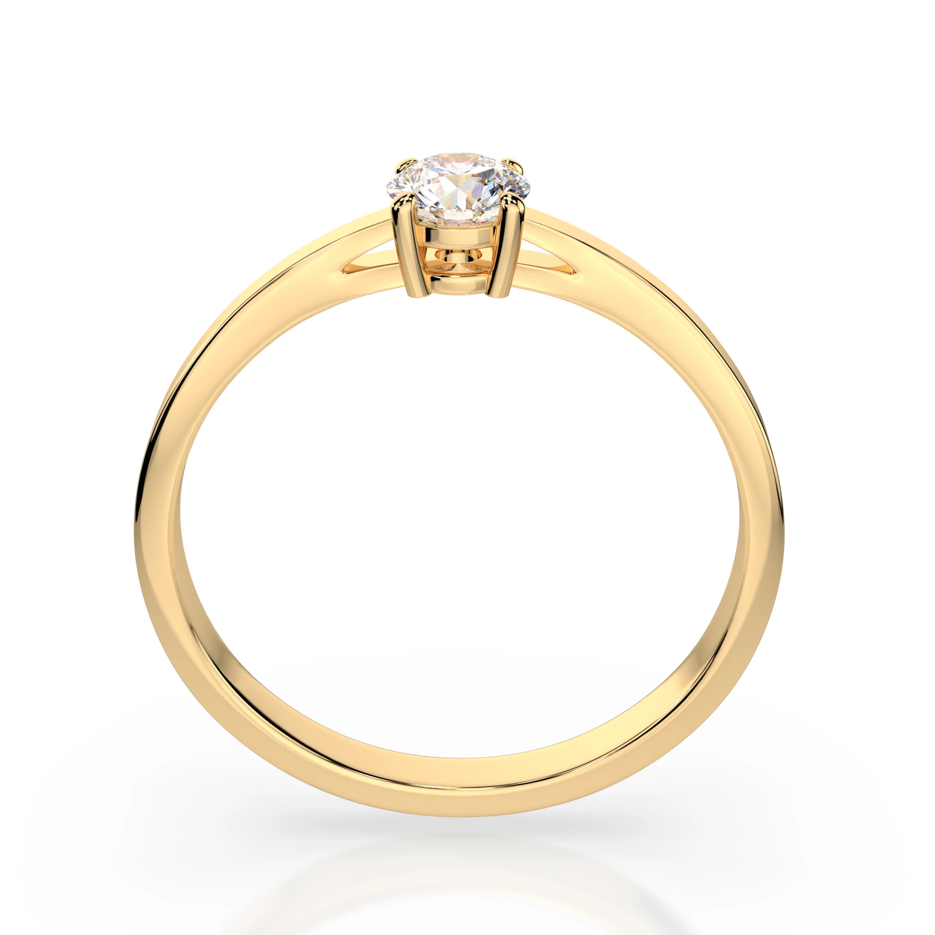 Каблучка Солітер 0.3 ct — 101-10012/1(4.2) - Зображення 5