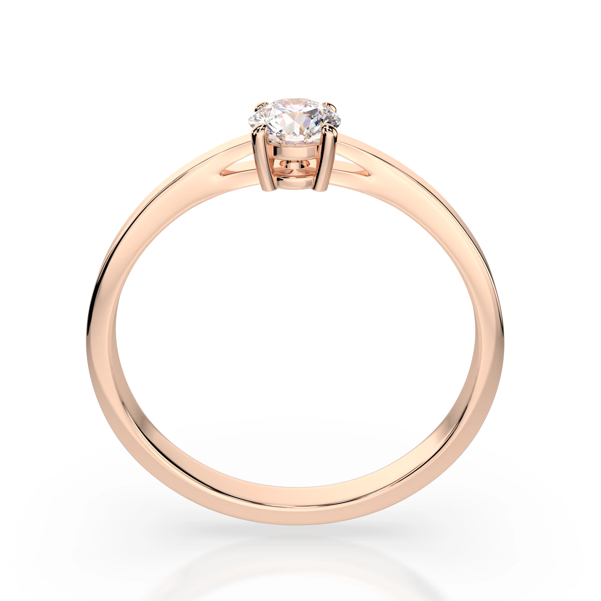 Каблучка Солітер 0.3 ct — 101-10012/1(4.2) - Зображення 8