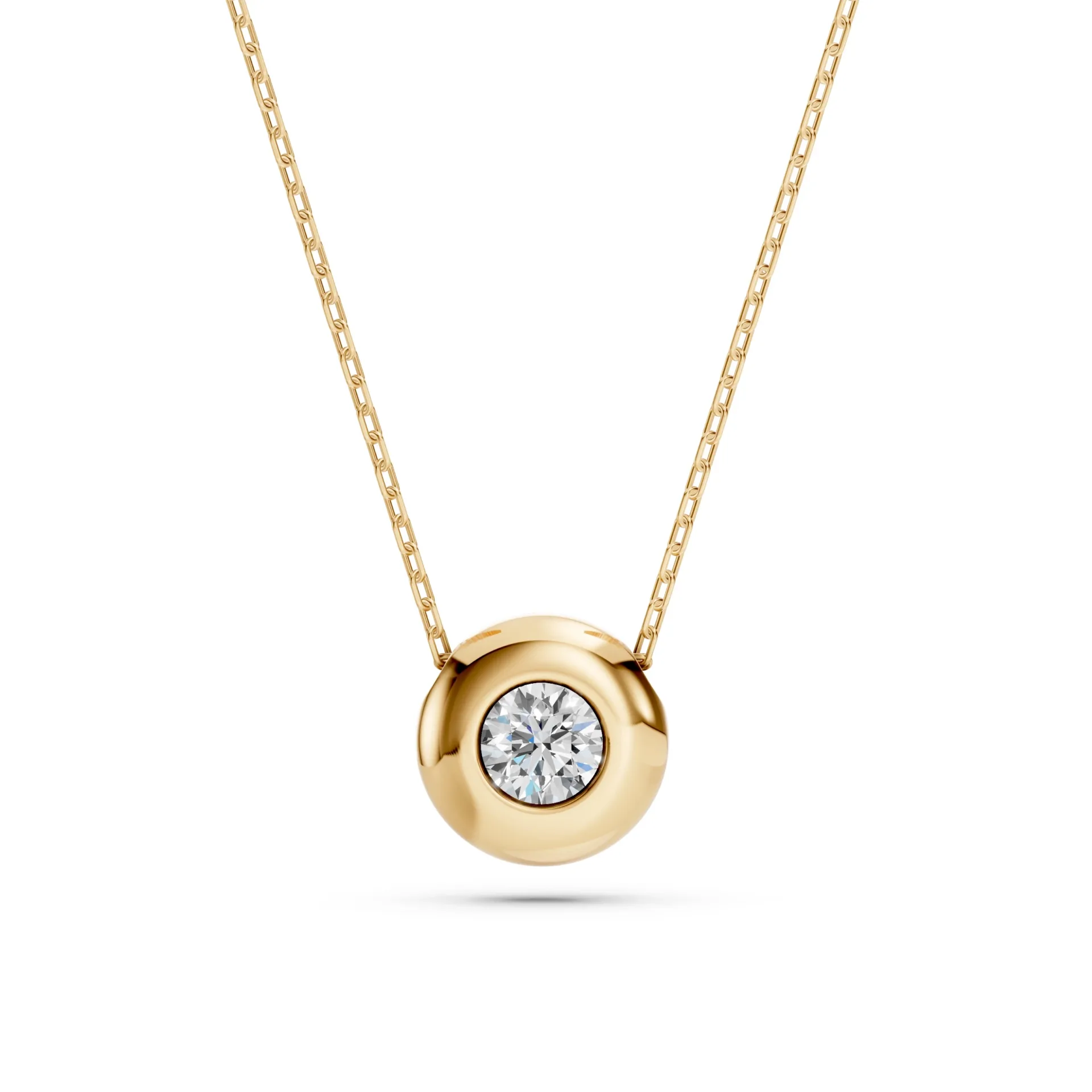 Кольє Солітер 0.15 ct — 104-10007(3.4) - Зображення 4