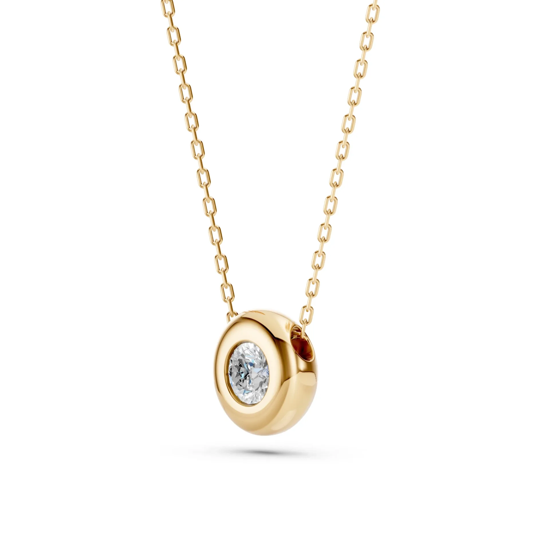 Кольє Солітер 0.15 ct — 104-10007(3.4) - Зображення 5