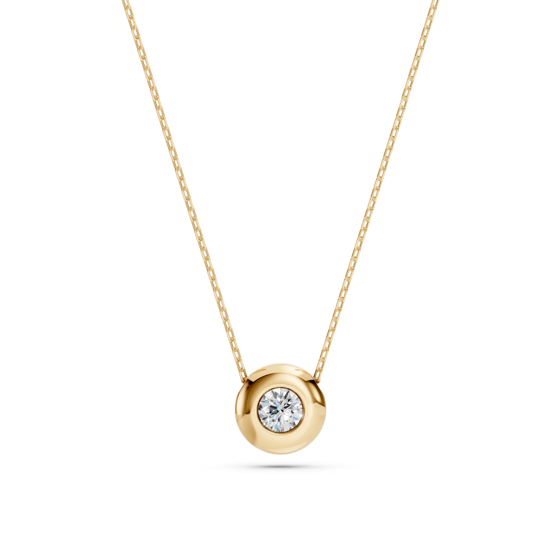Кольє Солітер 0.15 ct — 104-10007(3.4) - Зображення 6