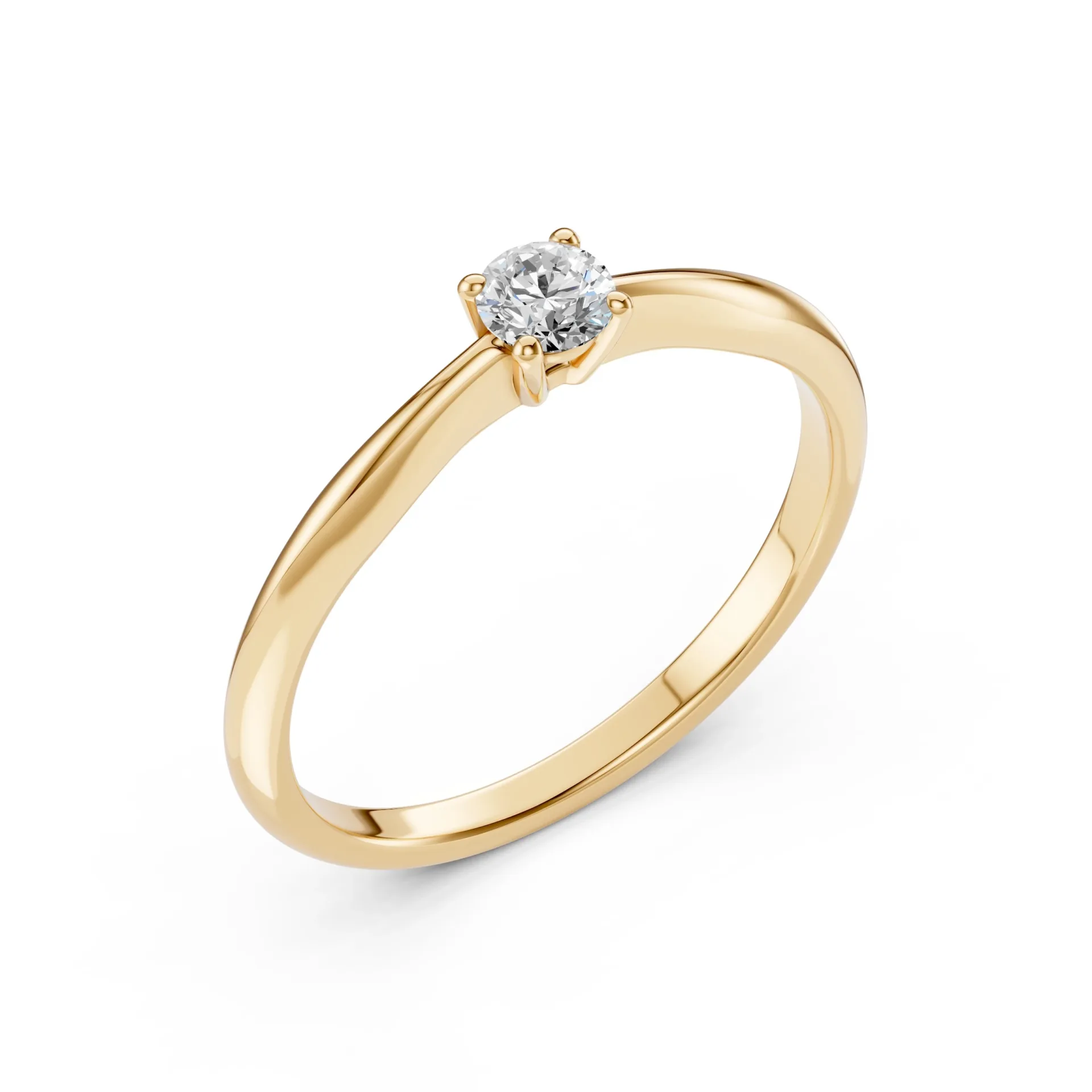 Каблучка Солітер 0.2 ct — 101-10021(3.7) - Зображення 3