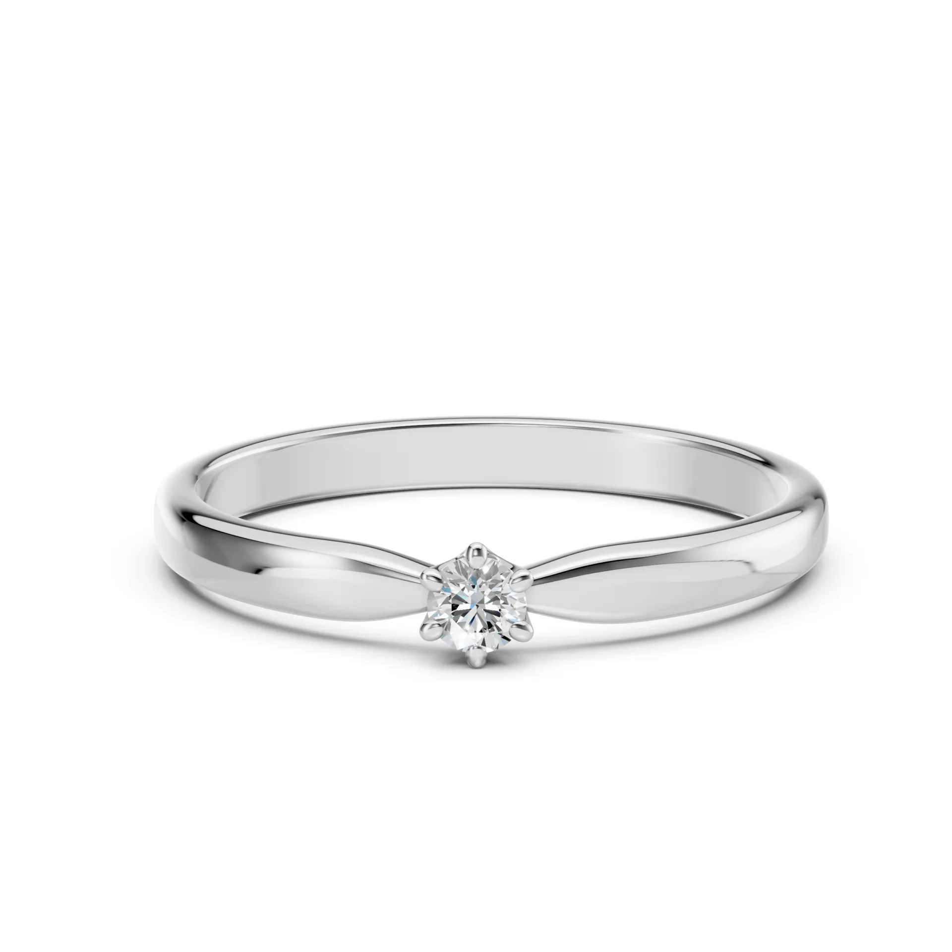 Каблучка Солітер 0.1 ct — 101-10040(3.0) - Зображення 3