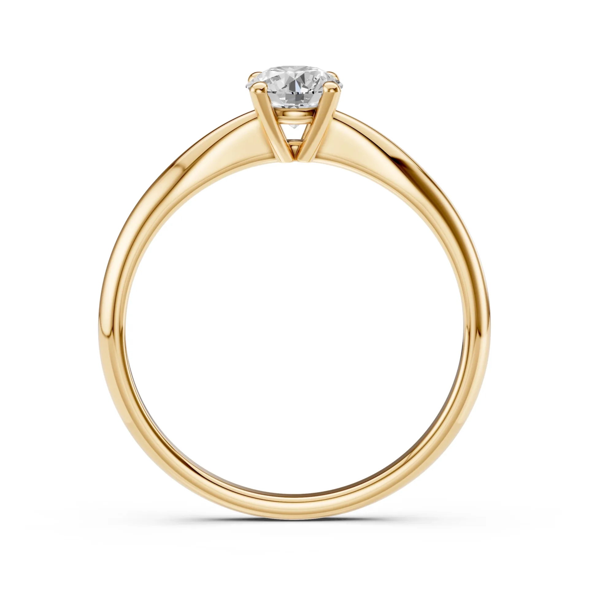 Каблучка Солітер 0.4 ct — 101-10021(4.7) - Зображення 4
