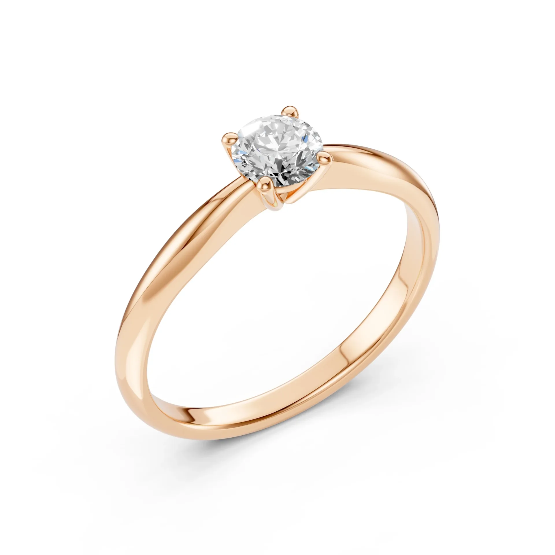 Каблучка Солітер 0.4 ct — 101-10021(4.7) - Зображення 6