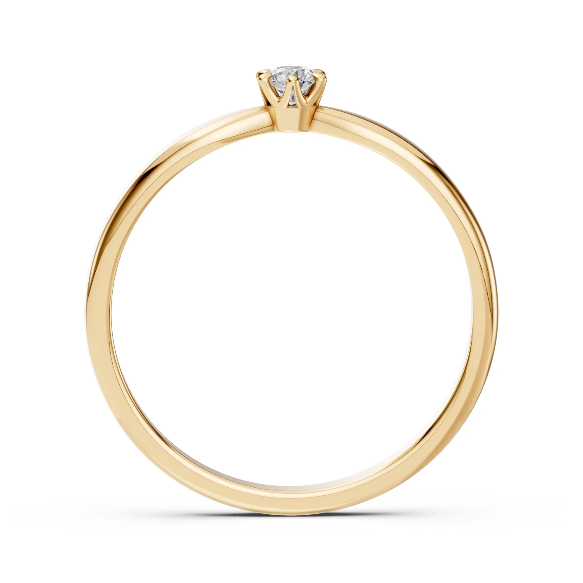 Каблучка Солітер 0.1 ct — 101-10040(3.0) - Зображення 5