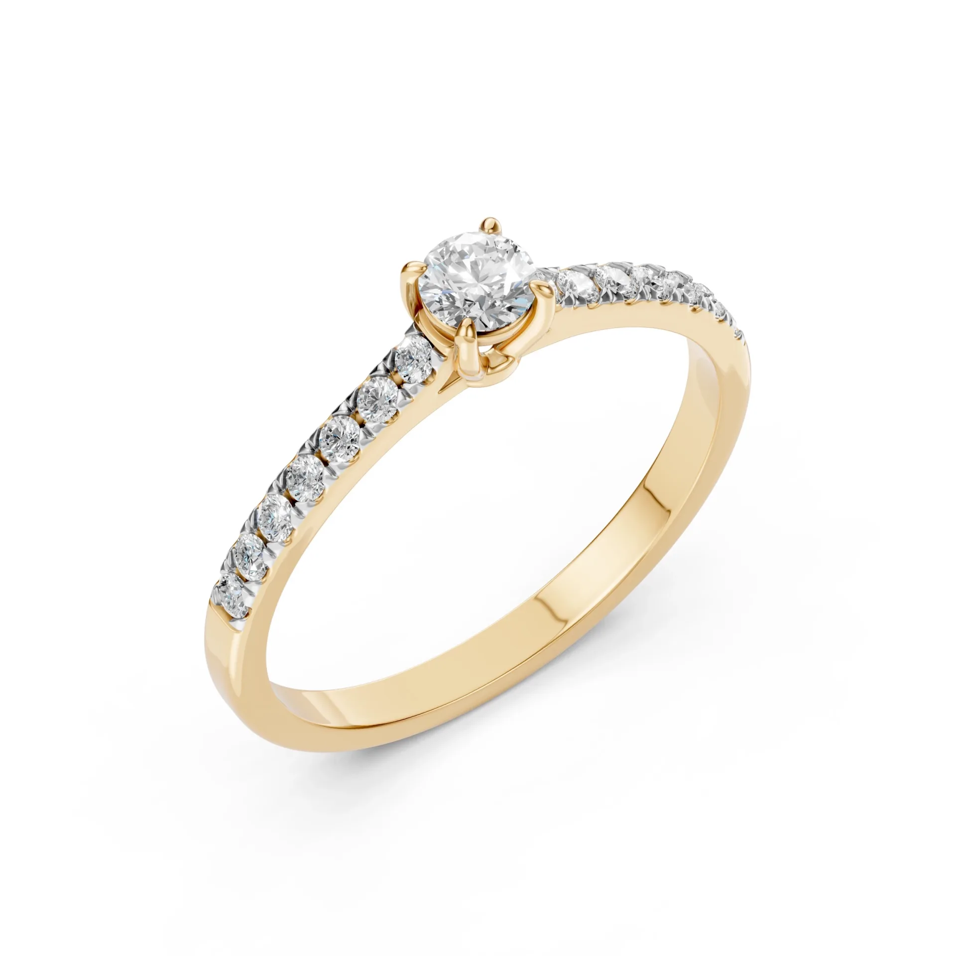 Каблучка Солітер Вічність 0.2 ct — 101-10094(3.7) - Зображення 3