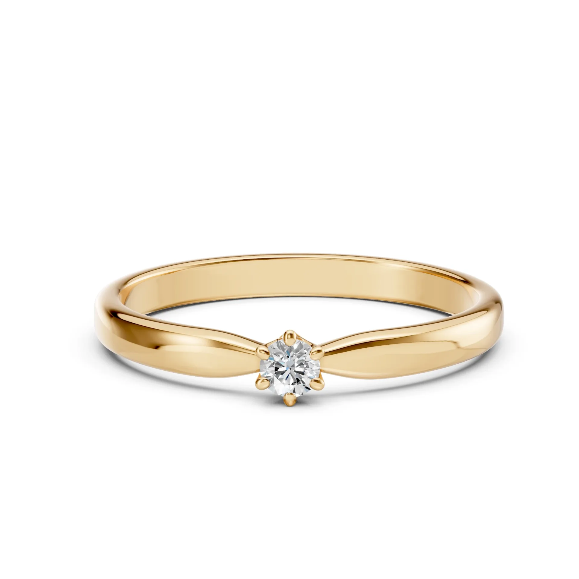 Каблучка Солітер 0.1 ct — 101-10040(3.0) - Зображення 6
