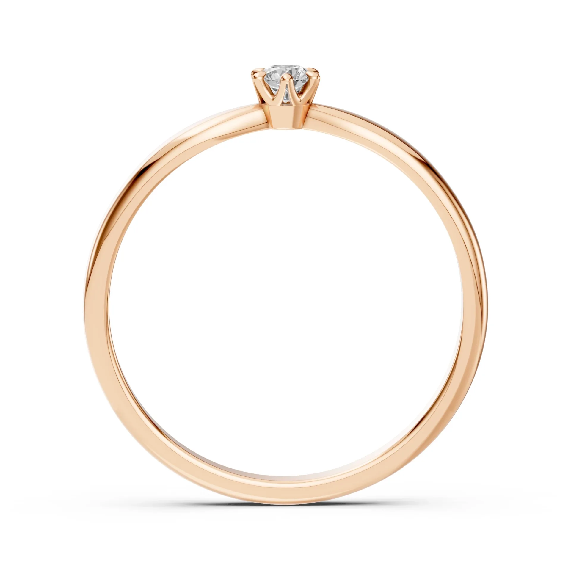Каблучка Солітер 0.1 ct — 101-10040(3.0) - Зображення 8