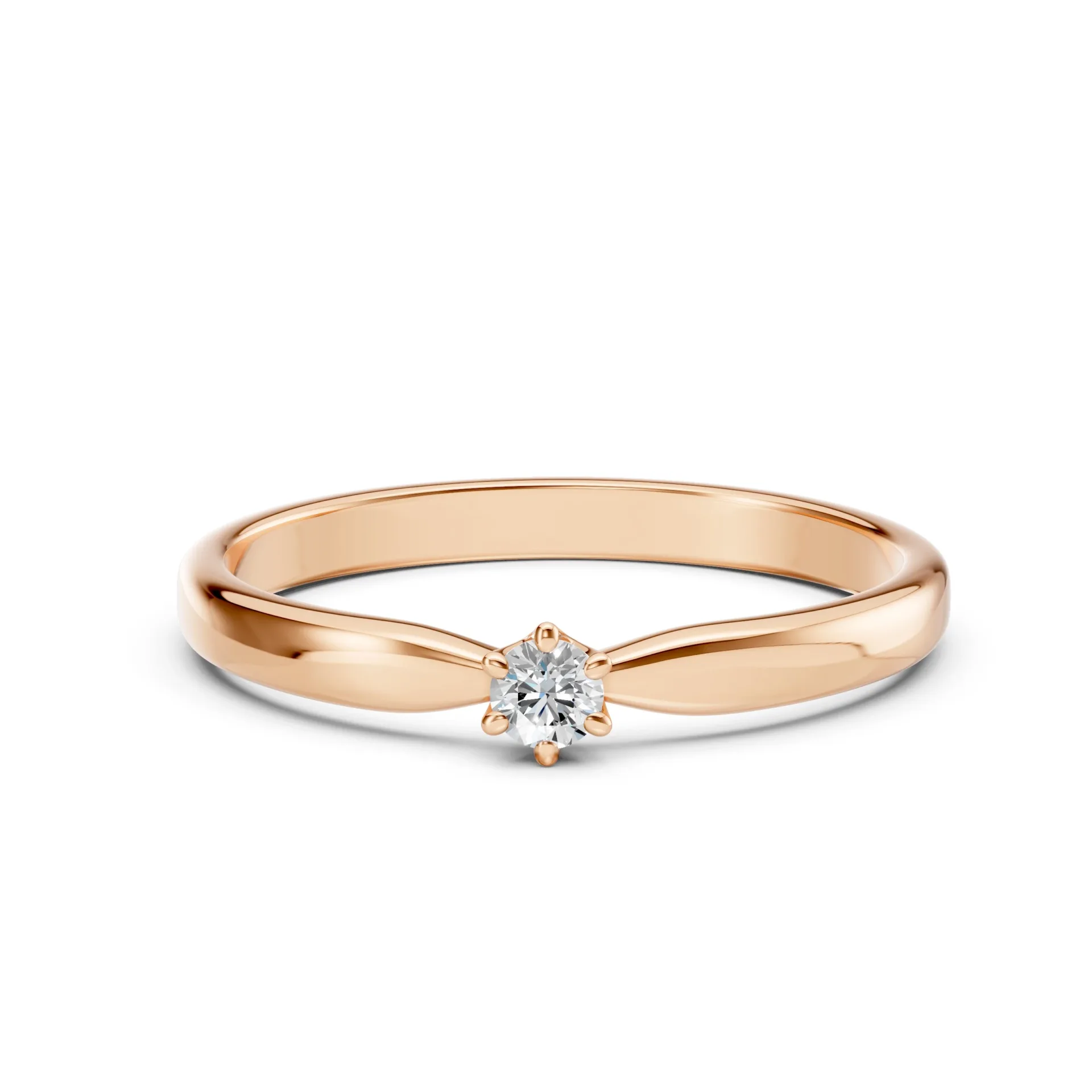 Каблучка Солітер 0.1 ct — 101-10040(3.0) - Зображення 9