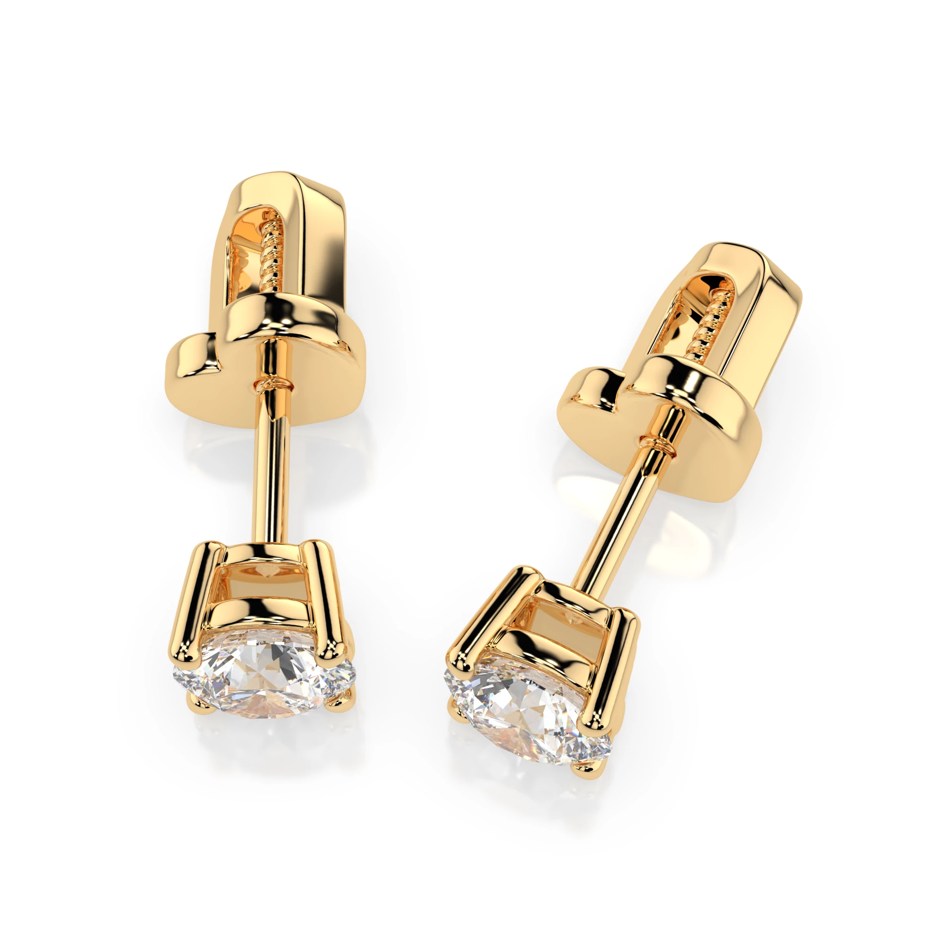 Сережки Солітер 0.6 ct — 102-10012/1(4.2) - Зображення 4