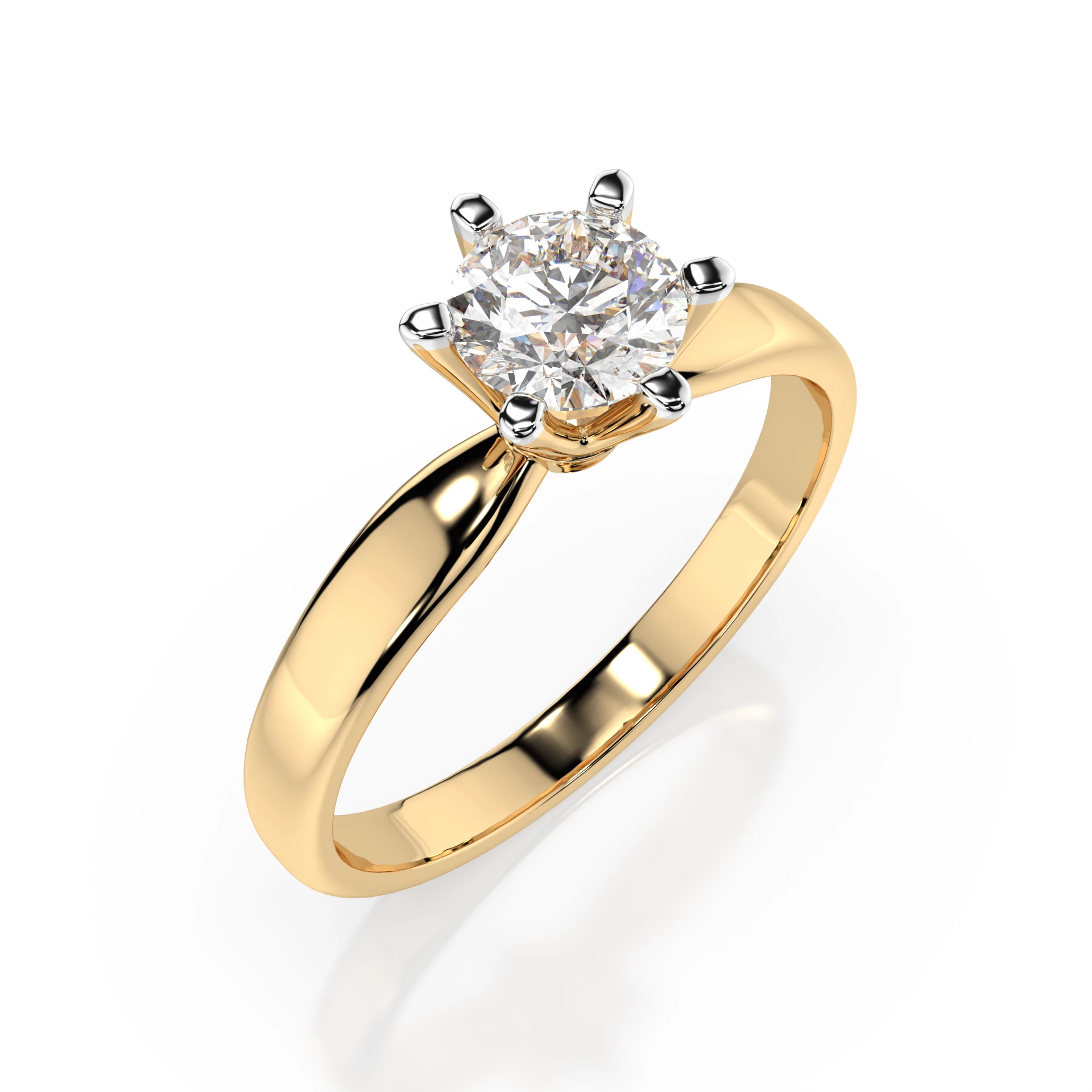 Каблучка Солітер 1.0 ct — 101-10040(6.5) - Зображення 3