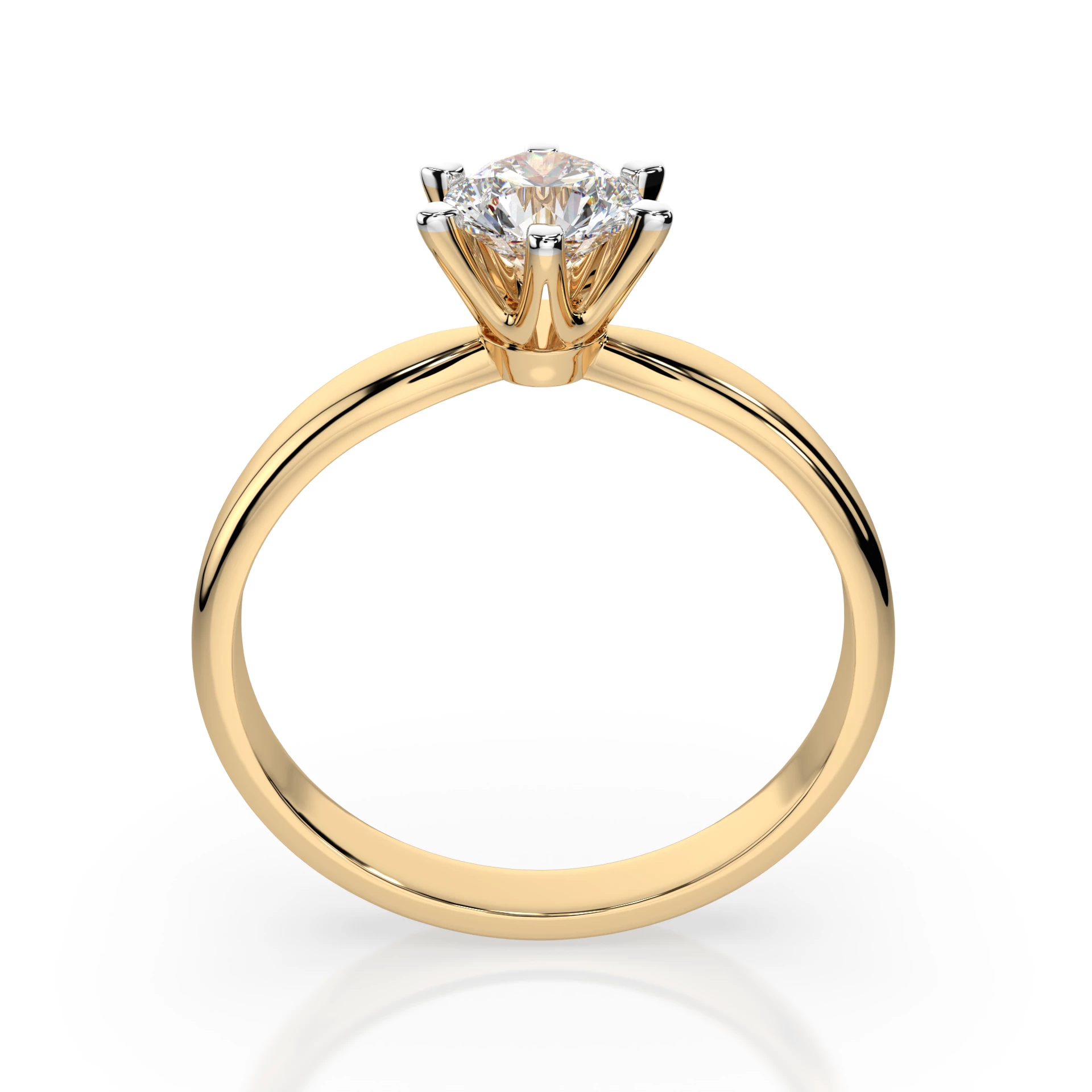 Каблучка Солітер 1.0 ct — 101-10040(6.5) - Зображення 4
