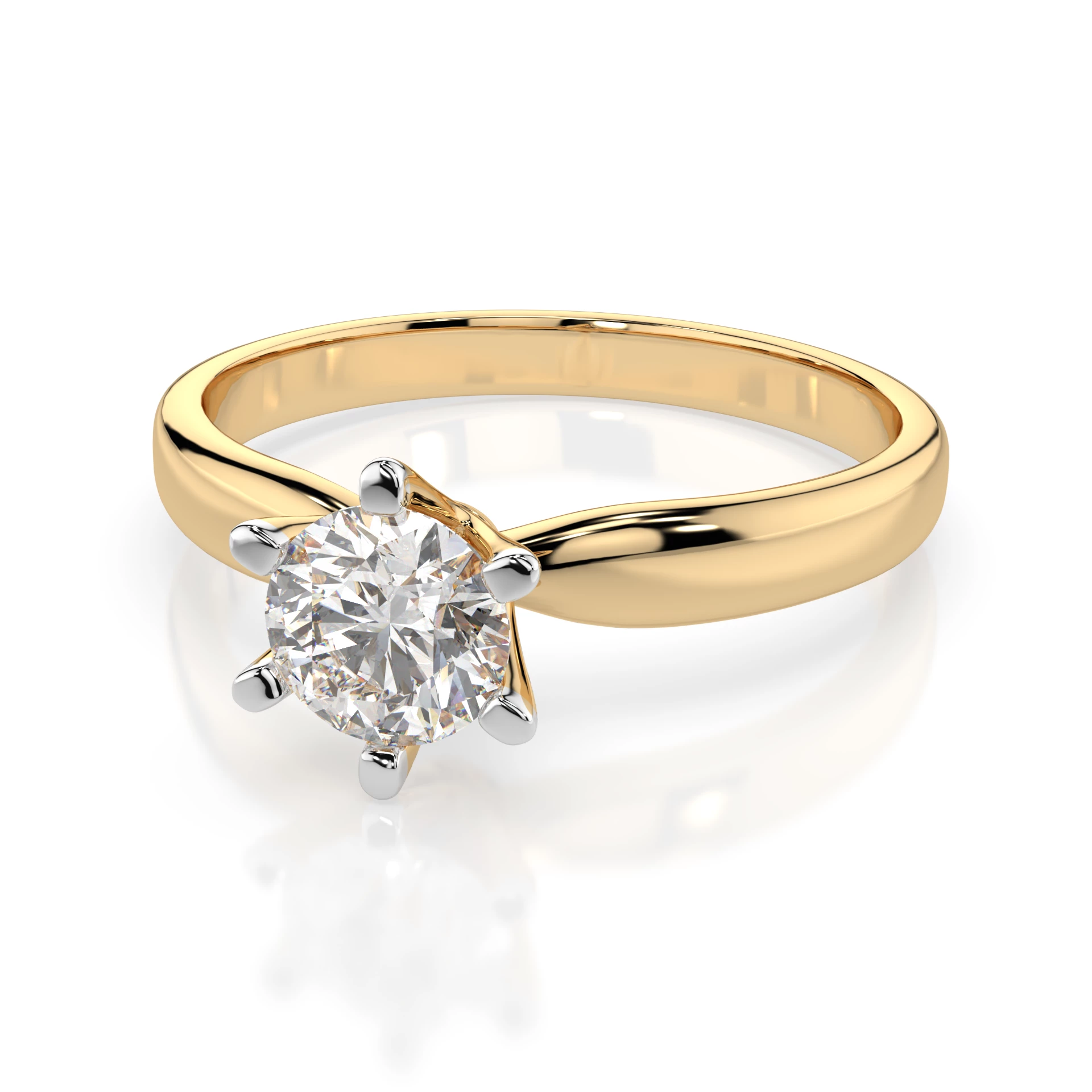 Каблучка Солітер 1.0 ct — 101-10040(6.5) - Зображення 5