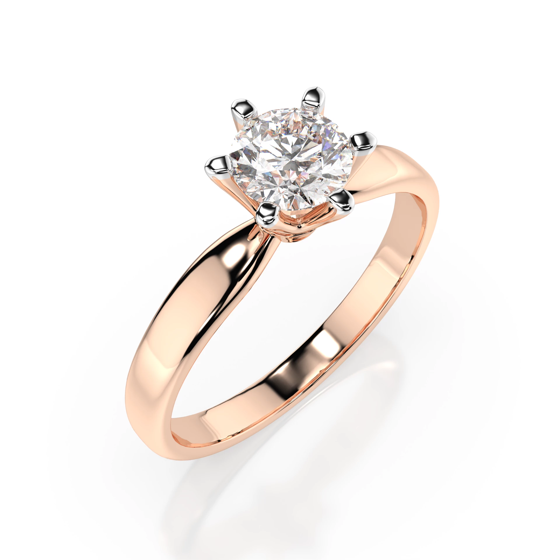 Каблучка Солітер 1.0 ct — 101-10040(6.5) - Зображення 6