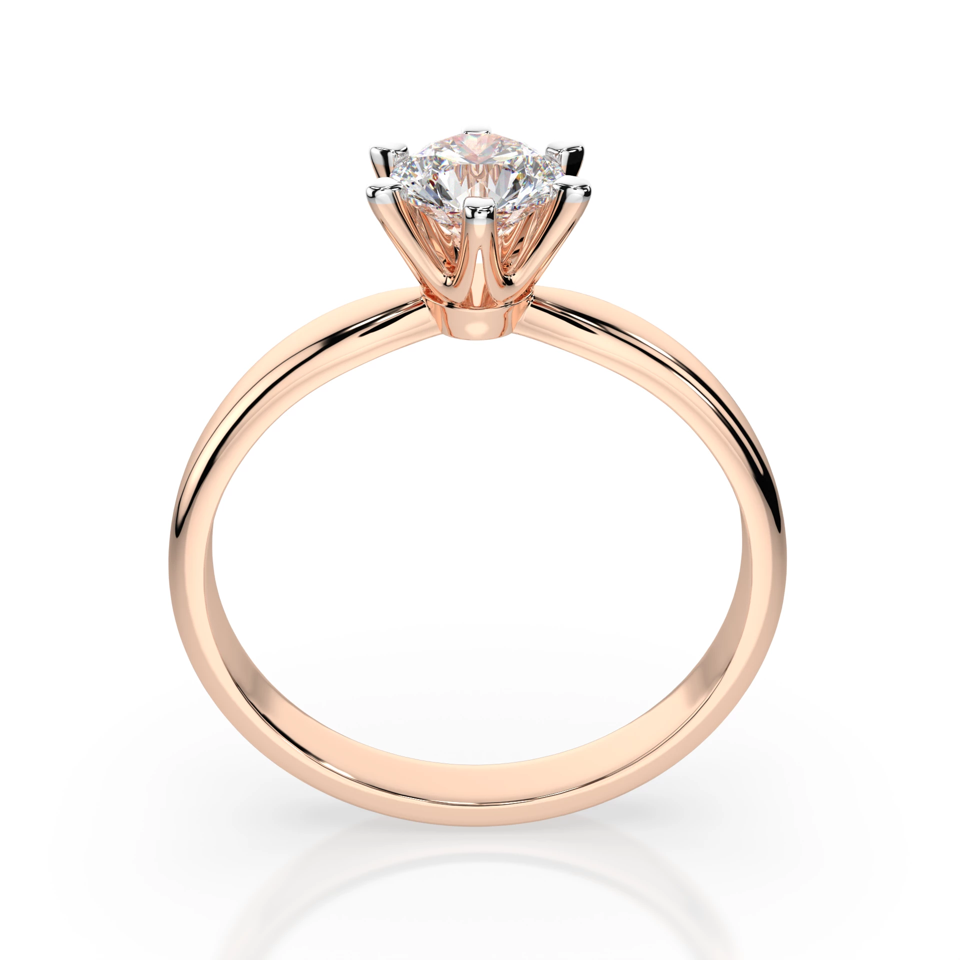 Каблучка Солітер 1.0 ct — 101-10040(6.5) - Зображення 7