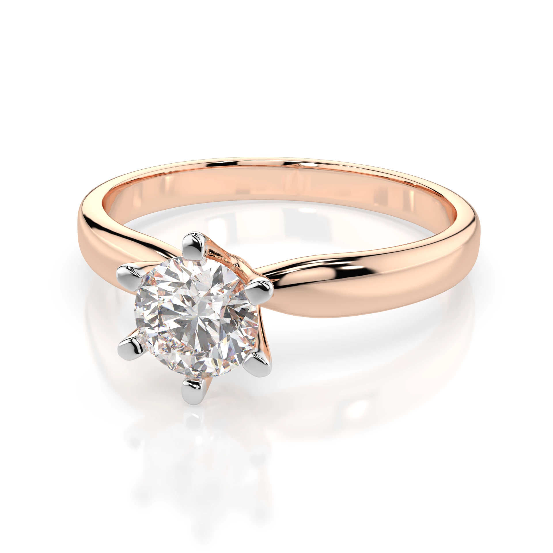 Каблучка Солітер 1.0 ct — 101-10040(6.5) - Зображення 8
