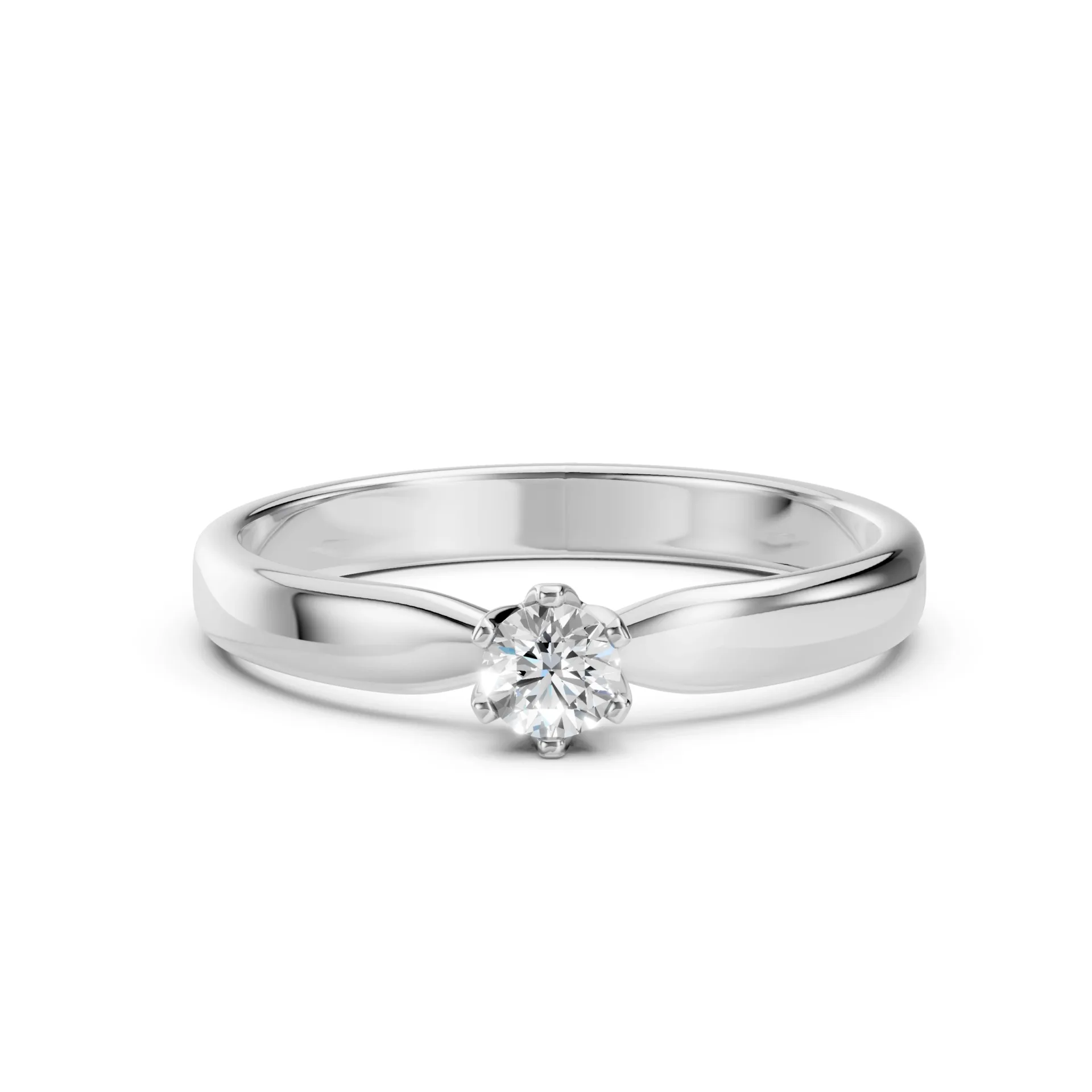 Каблучка Солітер 0.15 ct — 101-10040(3.4) - Зображення 3