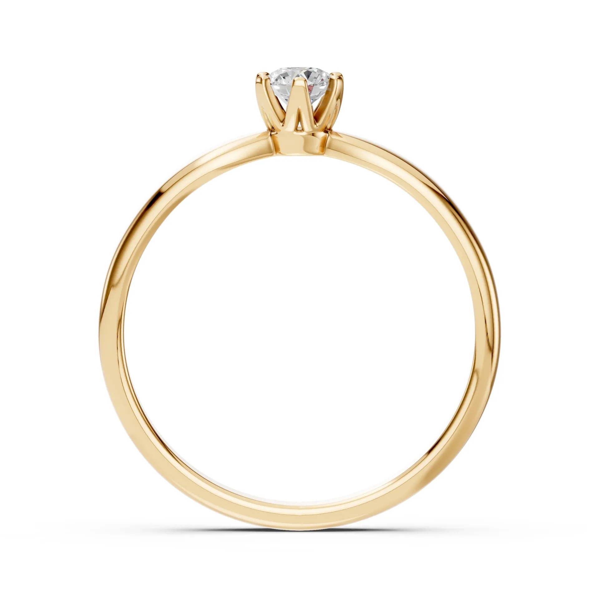 Каблучка Солітер 0.15 ct — 101-10040(3.4) - Зображення 5