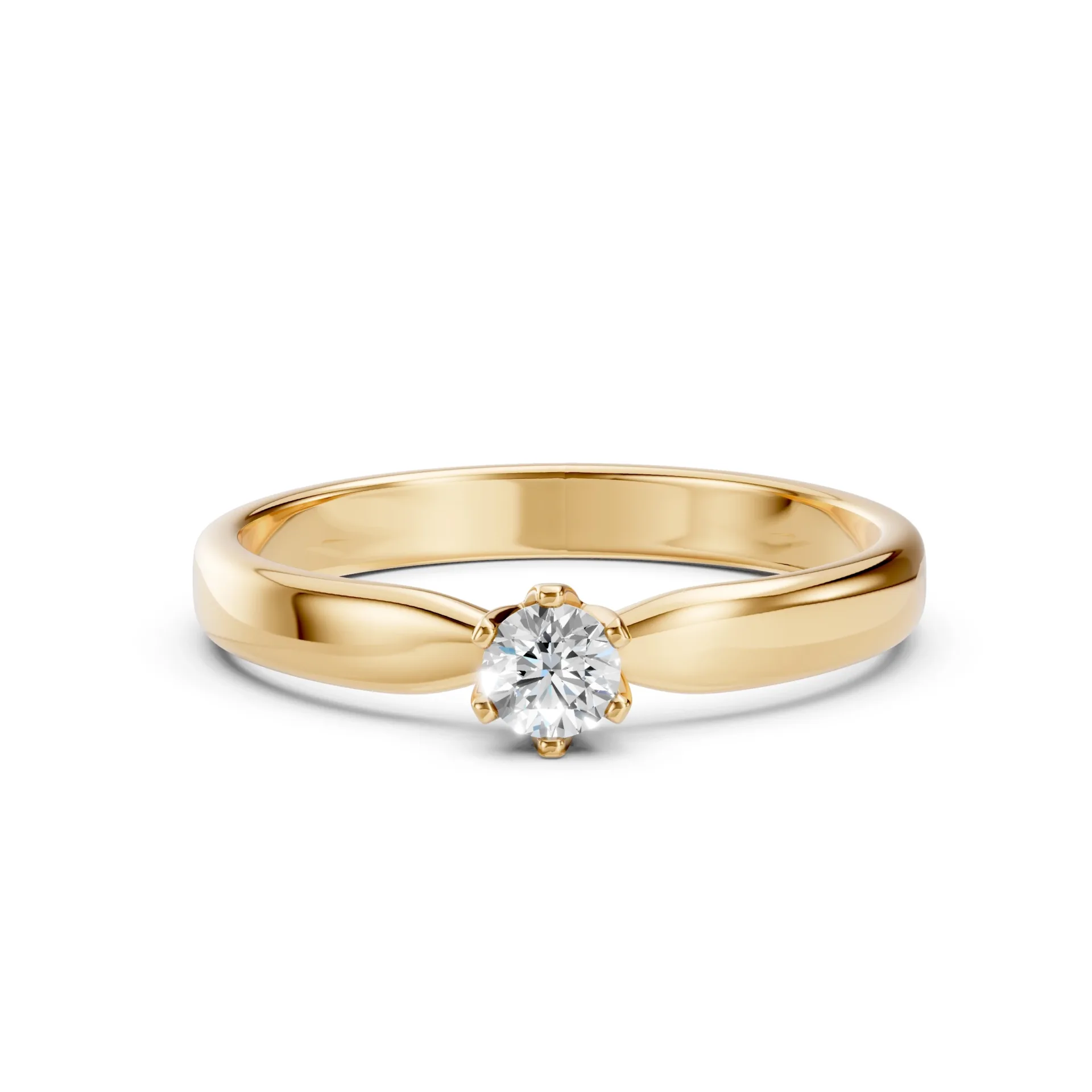 Каблучка Солітер 0.15 ct — 101-10040(3.4) - Зображення 6