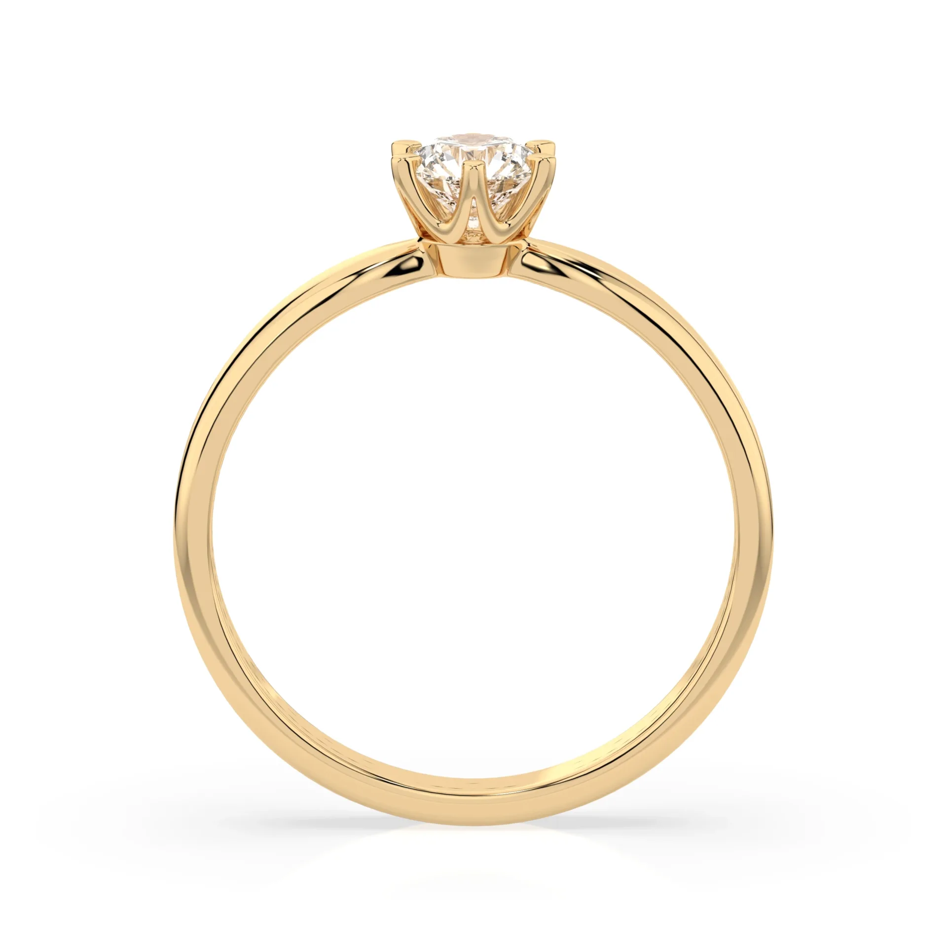 Каблучка Солітер 0.3 ct — 101-10040(4.2) - Зображення 5